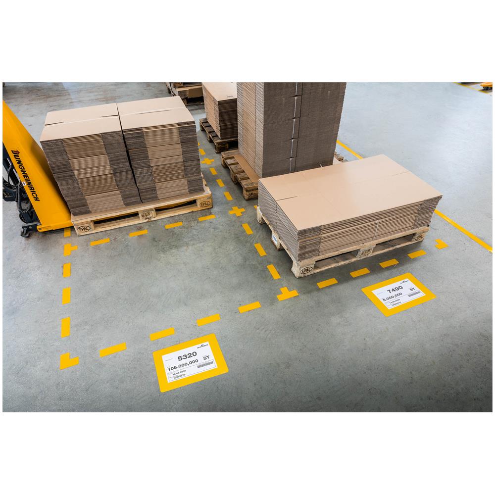 180804 Rimovibile Pavimento Marcatura Finestra A4, Giallo, Marcatura Di Spazi Per Pallet - Foto 2