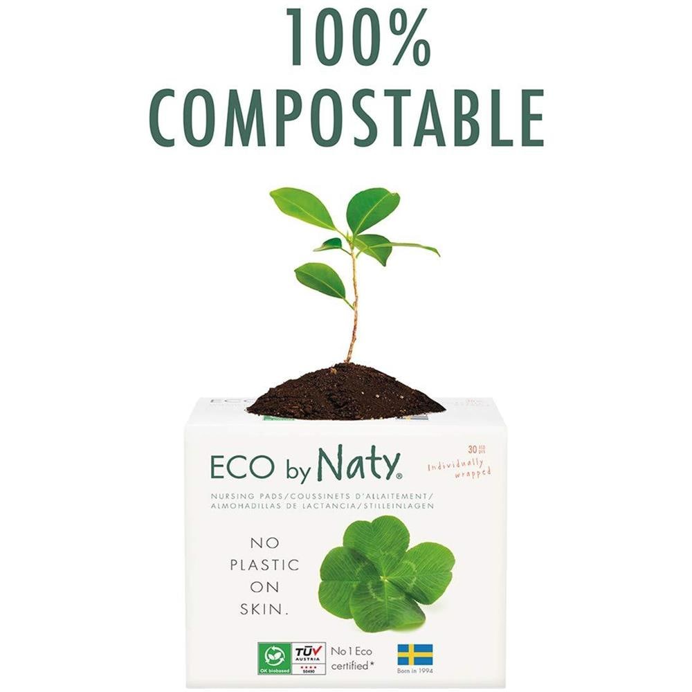 Eco Da Naty Nursing Pads - Assorbenti Compostabili Pads Fatto Di Bamb Pulp E Il Film Compostabile 0 Di Plastica - Foto 2