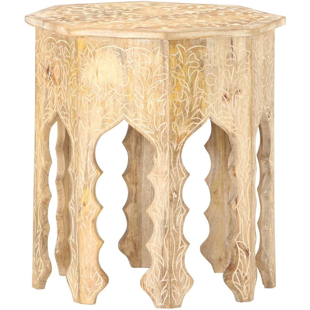 Tavolino Da Salotto 48 Cm In Legno Massello Di Mango - Foto 1