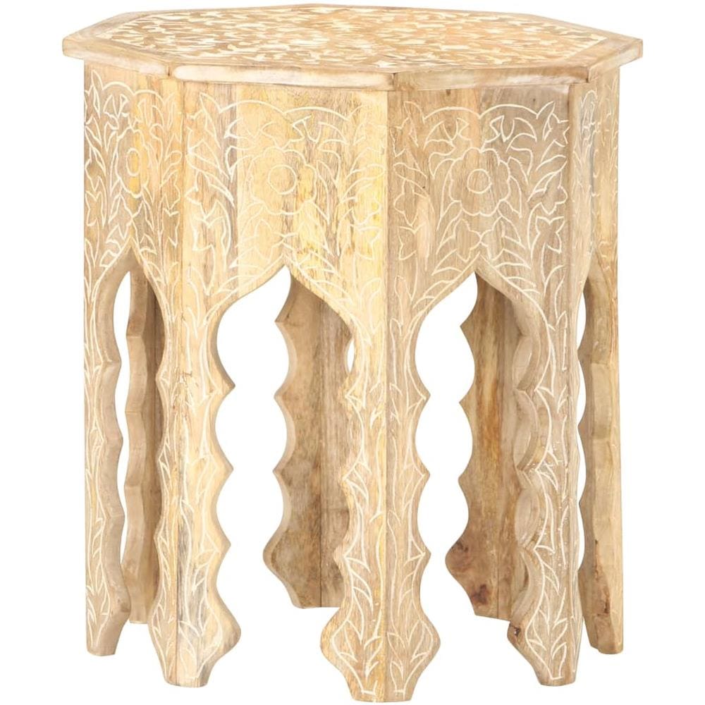 Tavolino Da Salotto 48 Cm In Legno Massello Di Mango - Foto 8