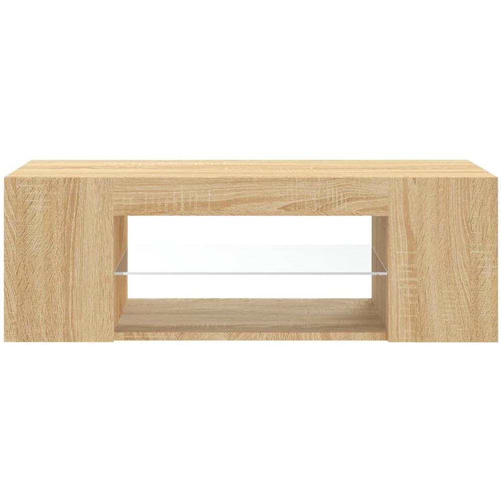 Mobile Porta TV con Luci LED Rovere Sonoma 90x39x30 cm - Foto 10