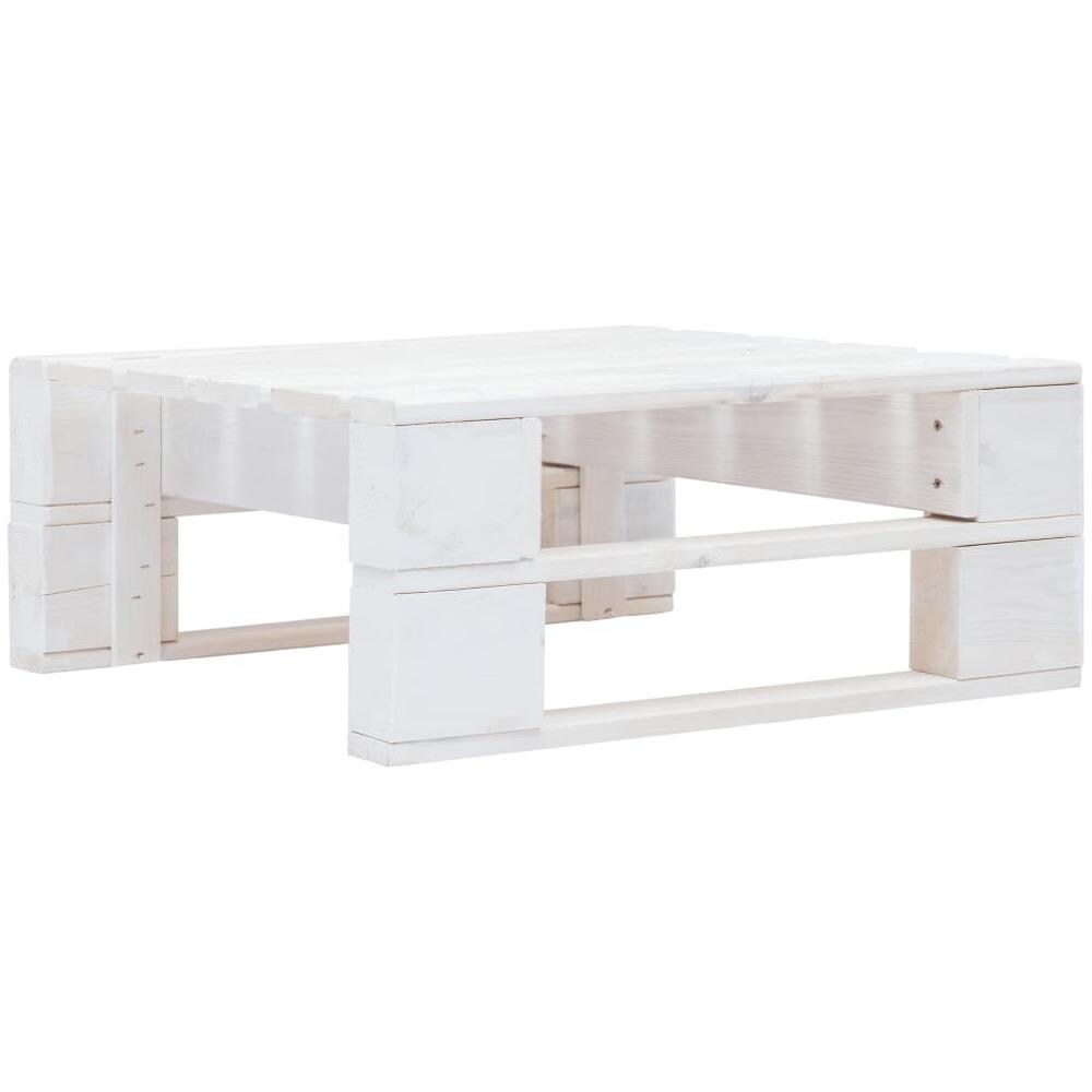 Set Divani a Pallet e Cuscini 4 pz in Pino Impregnato Bianco - Foto 3