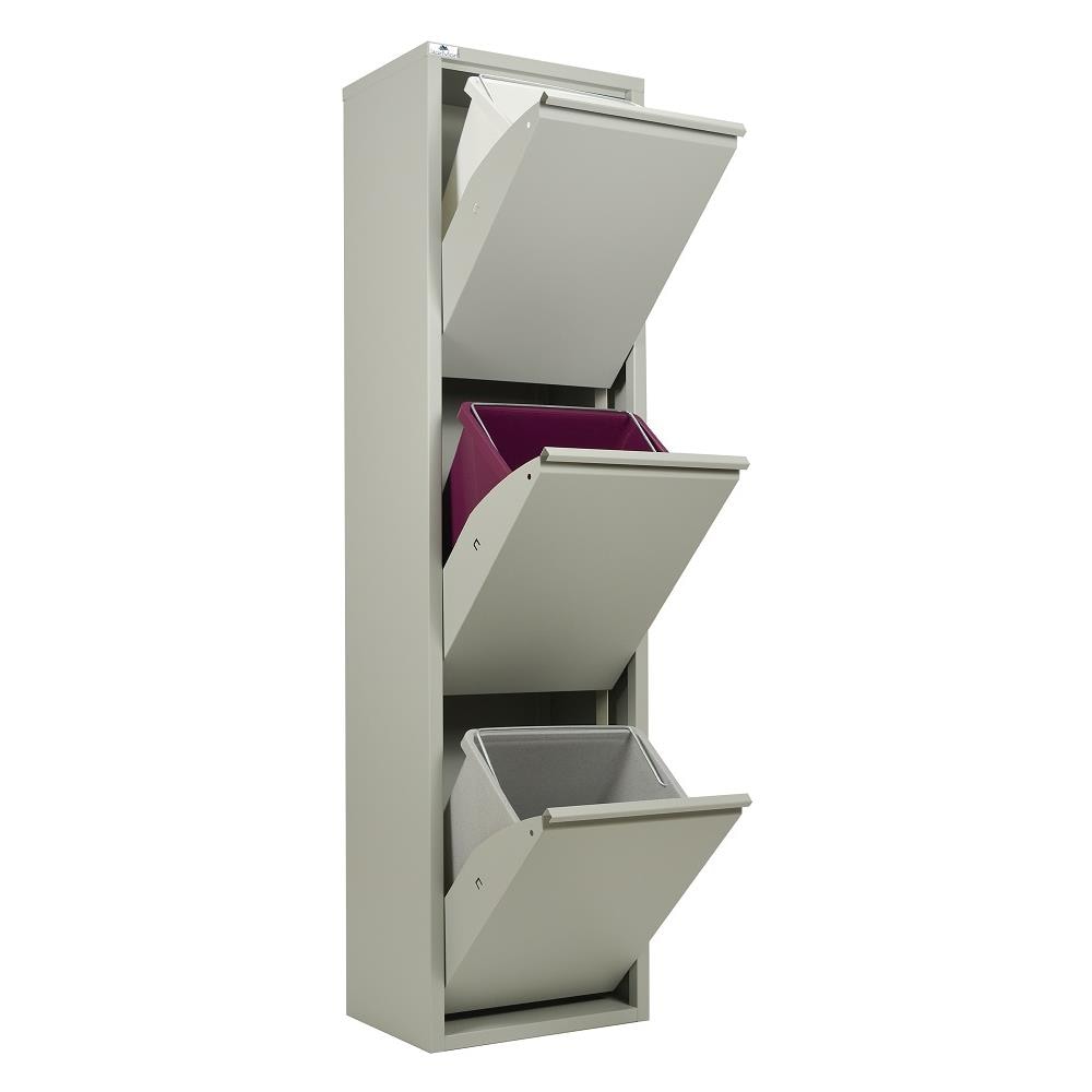 Patumiera Verticale 70L Con 2 Scomparti – Riciclaggio Facile – Include Sacchetti – A Pedale E Pulsante