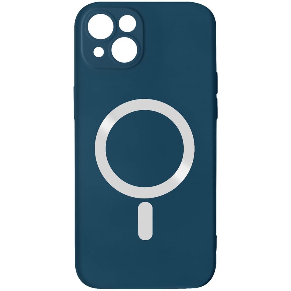 Cover Iphone 14 Plus Compatibile Magsafe Semi-rigida Soft-touch Blu Avio - Foto 1