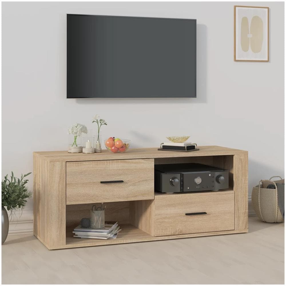 Mobile Per Tv Rovere Sonoma 100x35x40 Cm Legno Multistrato - Foto 1
