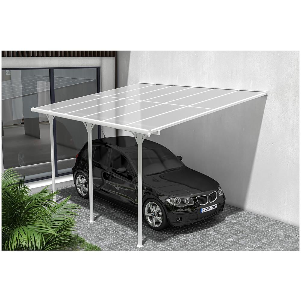Tettoia Per Terrazza, Auto Addossata Kleo 400l300 Alluminio Bianco - Foto 1