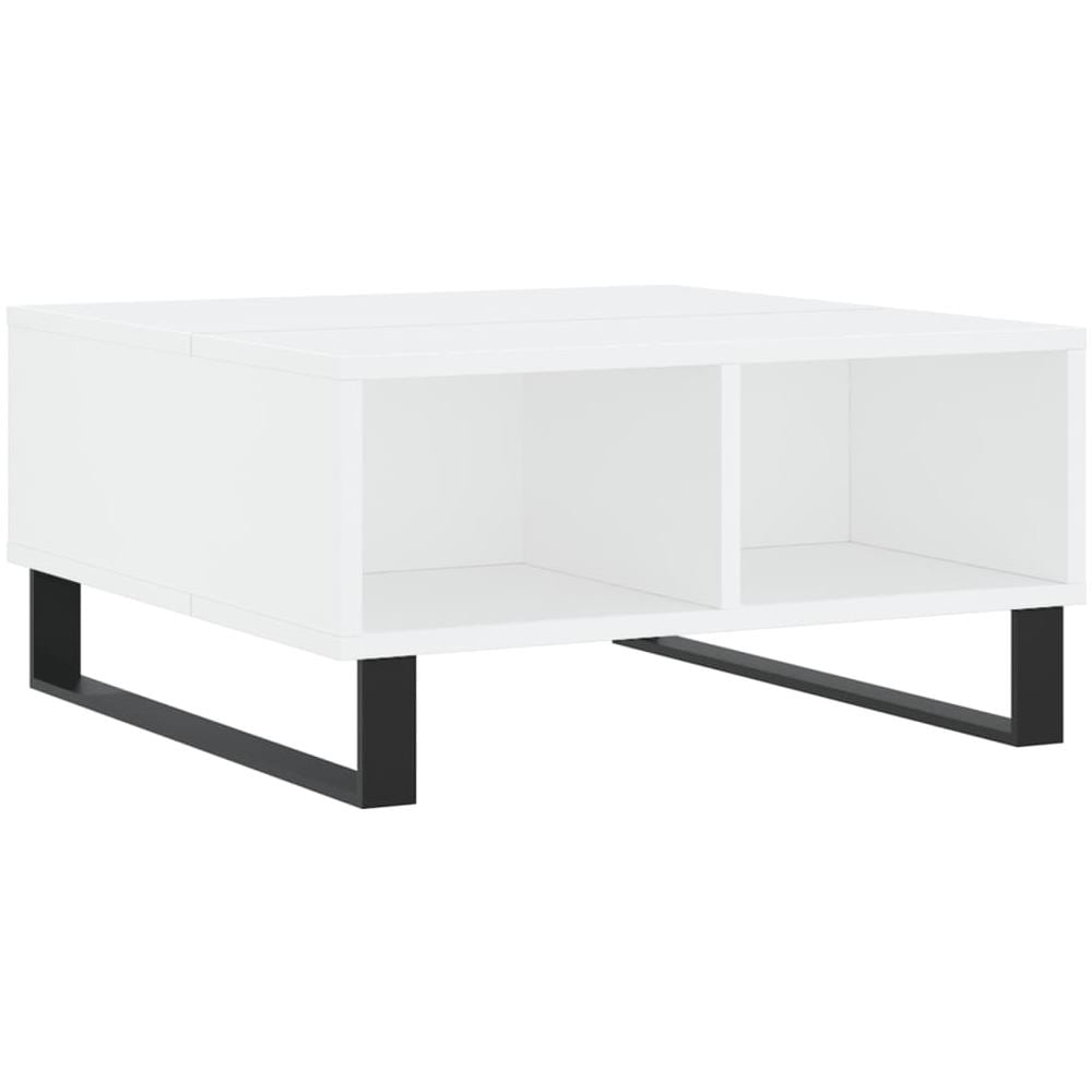 Tavolino Da Salotto Bianco 60x60x30 Cm In Legno Multistrato - Foto 2