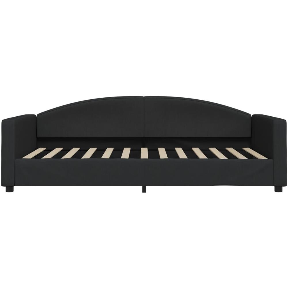 Letto Da Giorno Nero 100x200 Cm In Tessuto - Foto 2