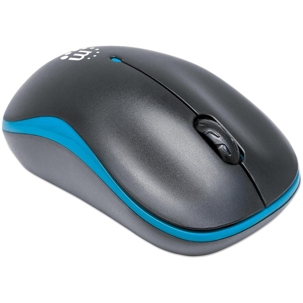 IM 1000-WL-BBL - Mouse Ottico Wireless con Micro Ricevitore USB 1000dpi Nero / Azzurro - Foto 2