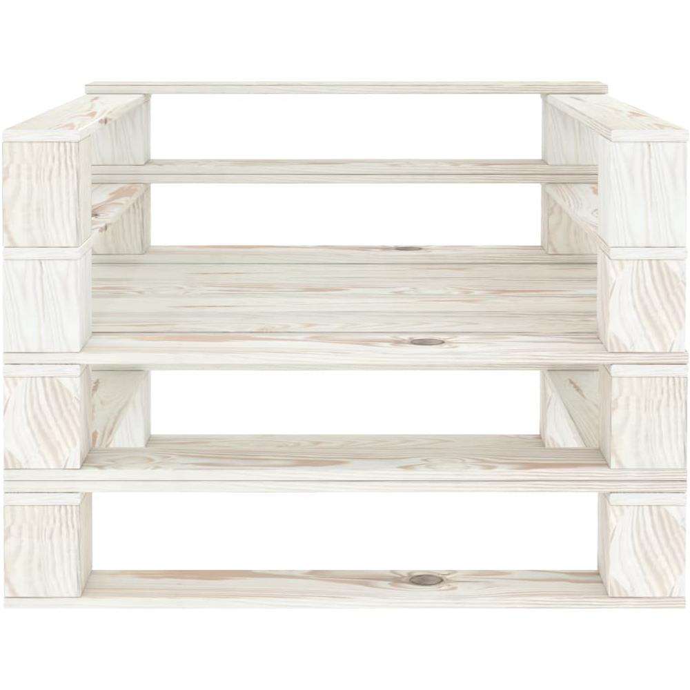 Poltrona da Giardino su Pallet in Legno Bianco - Foto 2