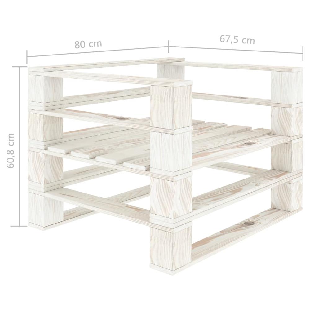 Poltrona da Giardino su Pallet in Legno Bianco - Foto 5