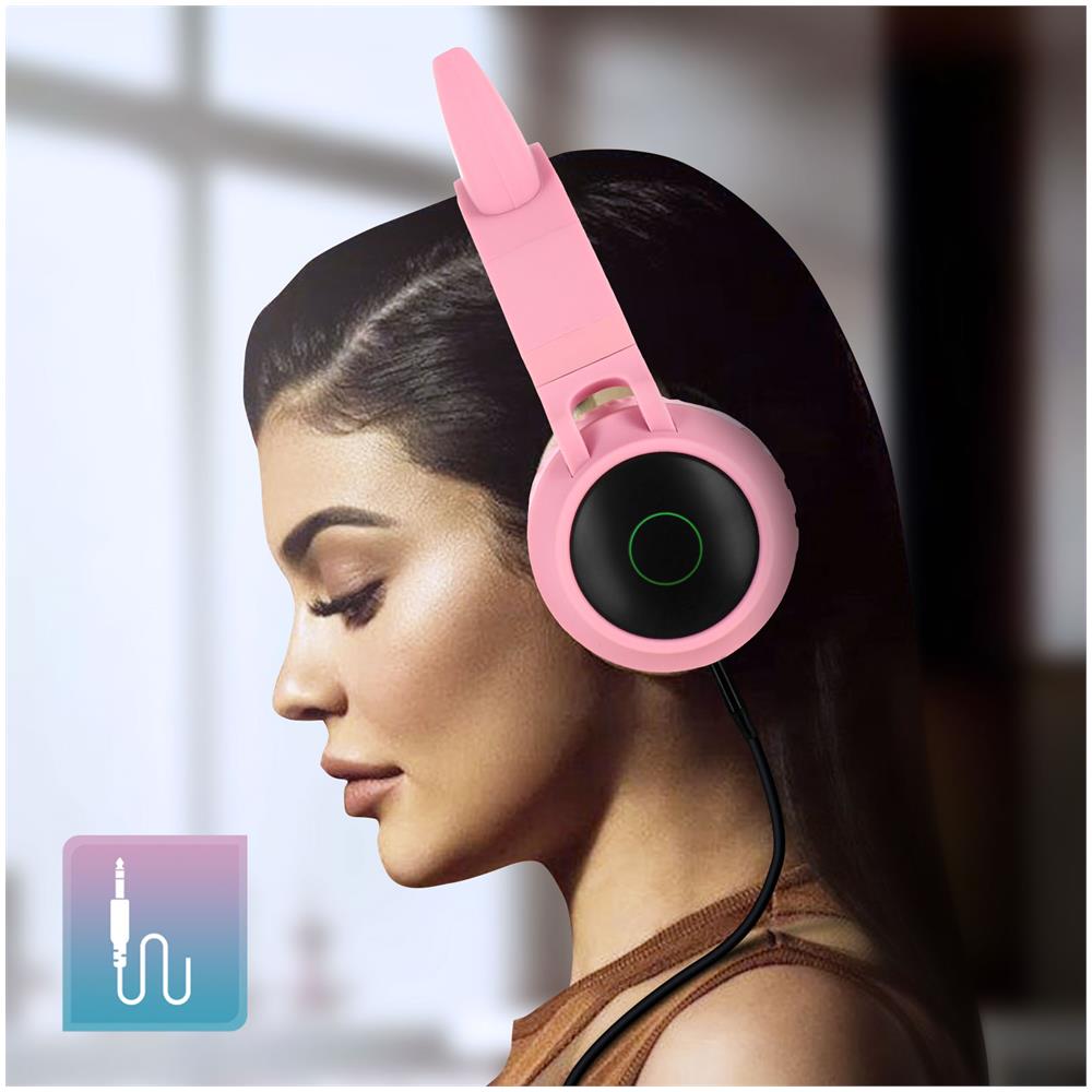 Cuffie Bluetooth Design Cat Ears Light Animation 12h - Foto 2