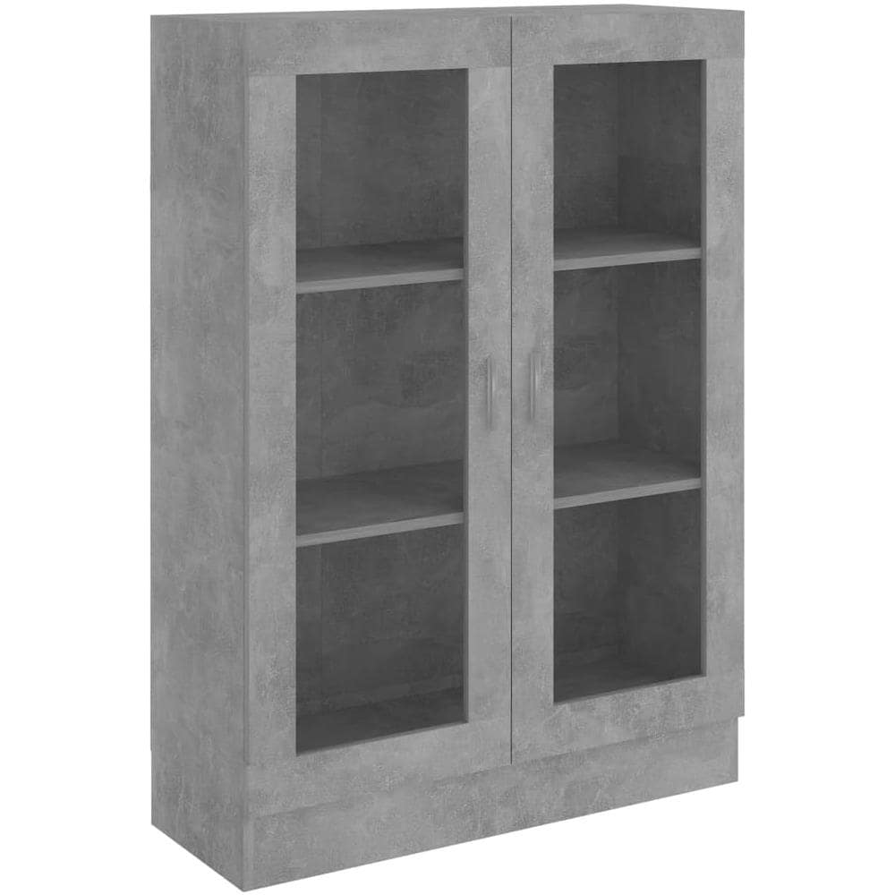 Armadietto Vetrina Grigio Cemento 82,5x30,5x115 cm Multistrato - Foto 2