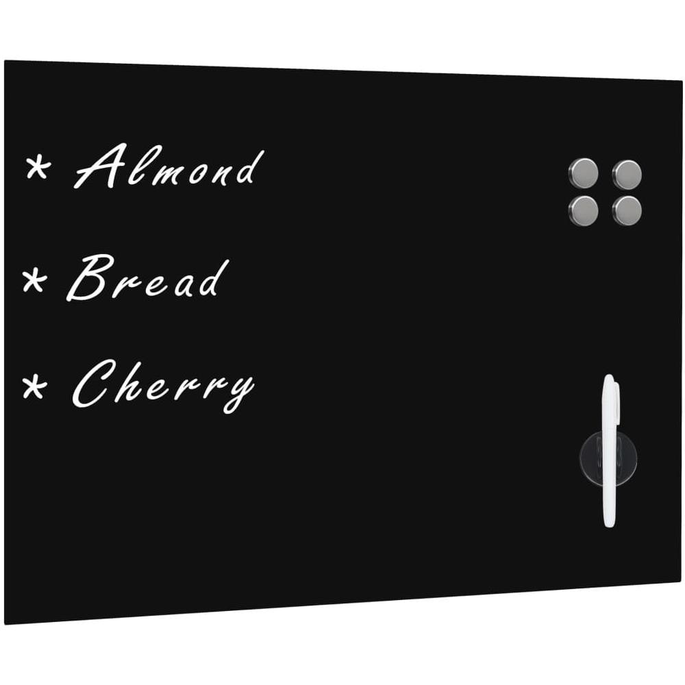 Lavagna Magnetica A Parete In Vetro 80x60 Cm Nera - Foto 1