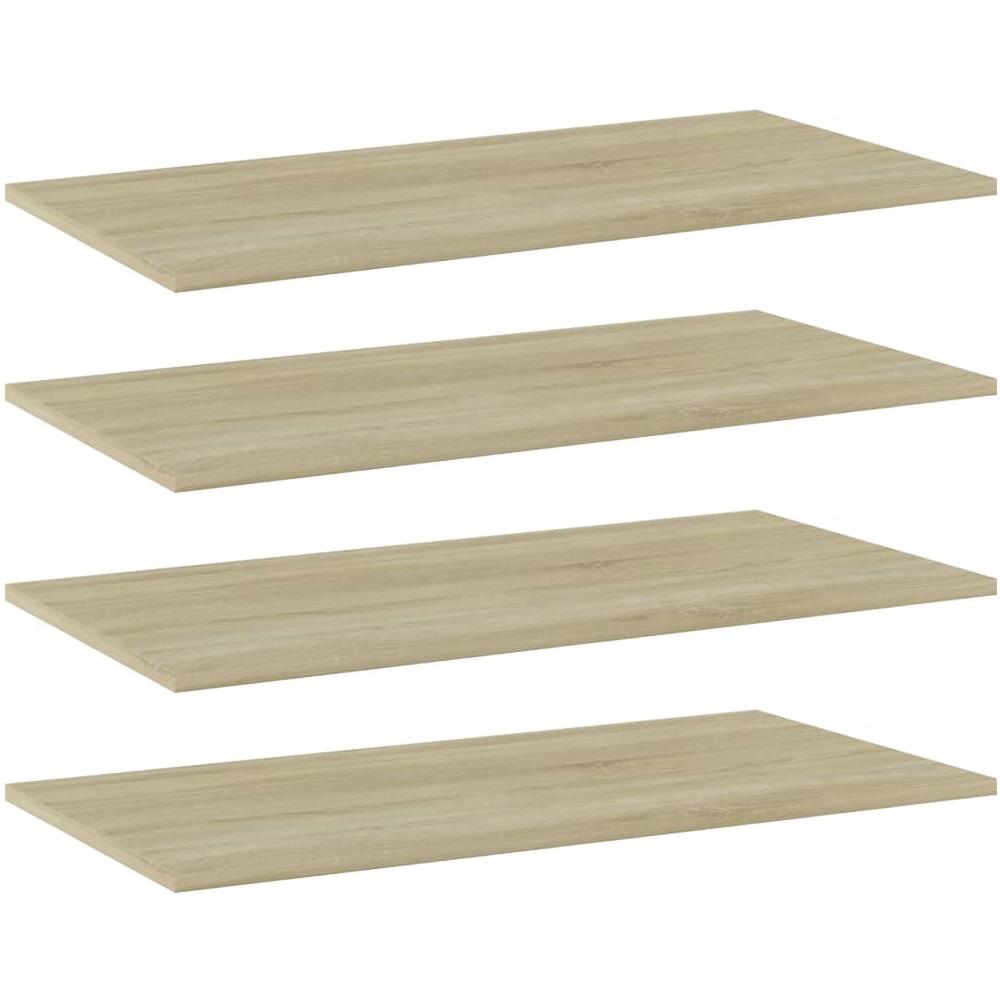 Ripiani per Libreria 4pz Rovere Sonoma 80x40x1,5cm Multistrato - Foto 1