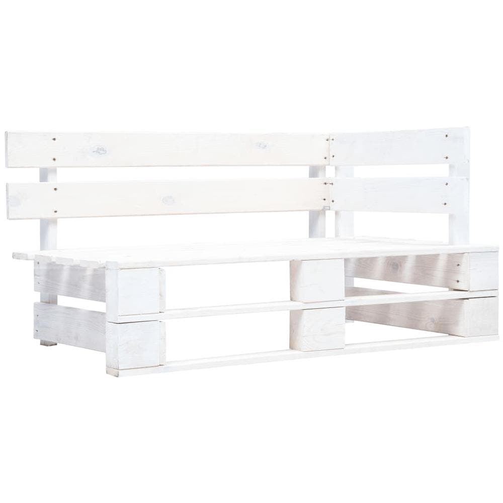 Set Divani a Pallet e Cuscini 4 pz in Pino Impregnato Bianco - Foto 3