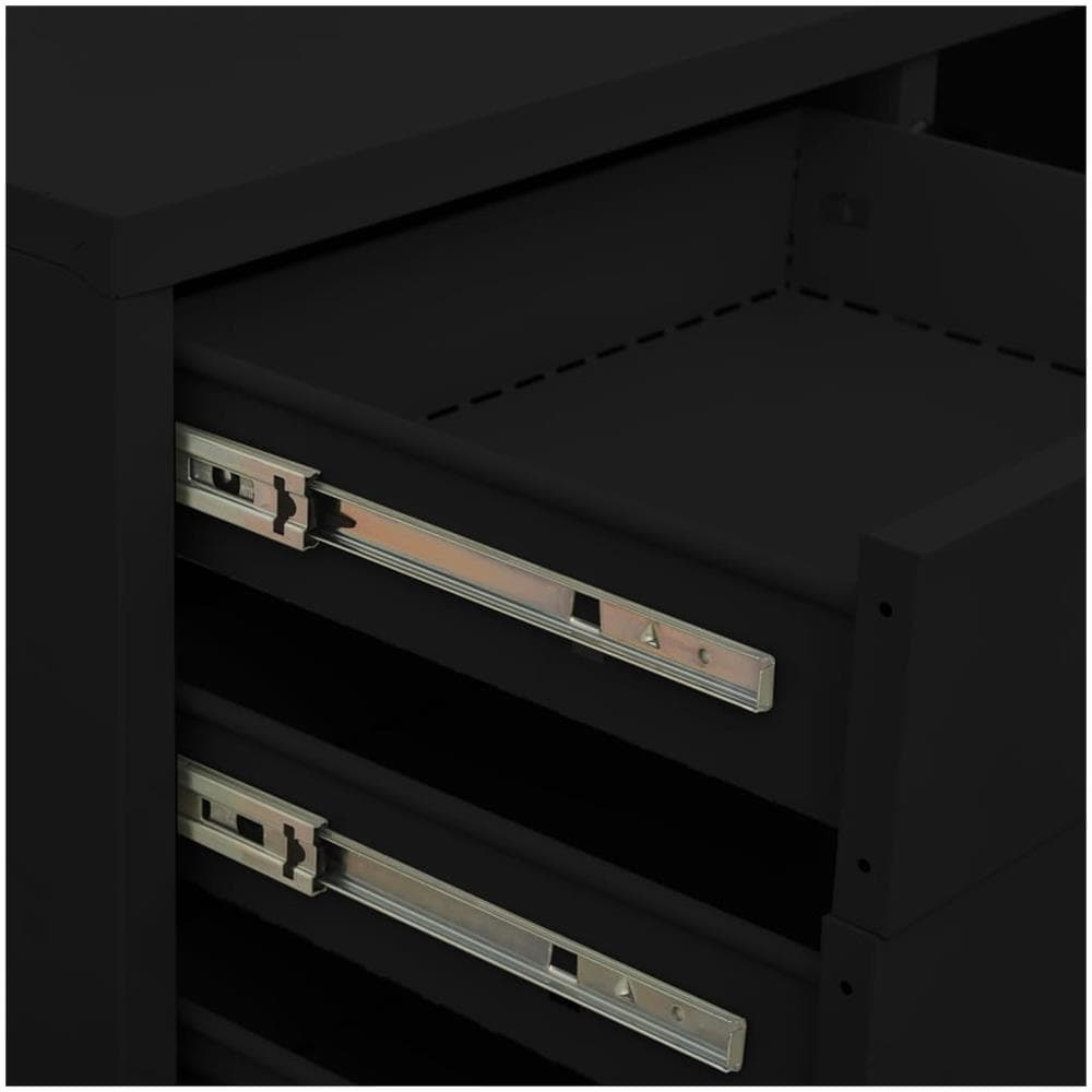 Armadio per Ufficio Nero 90x40x102 cm in Acciaio - Foto 2