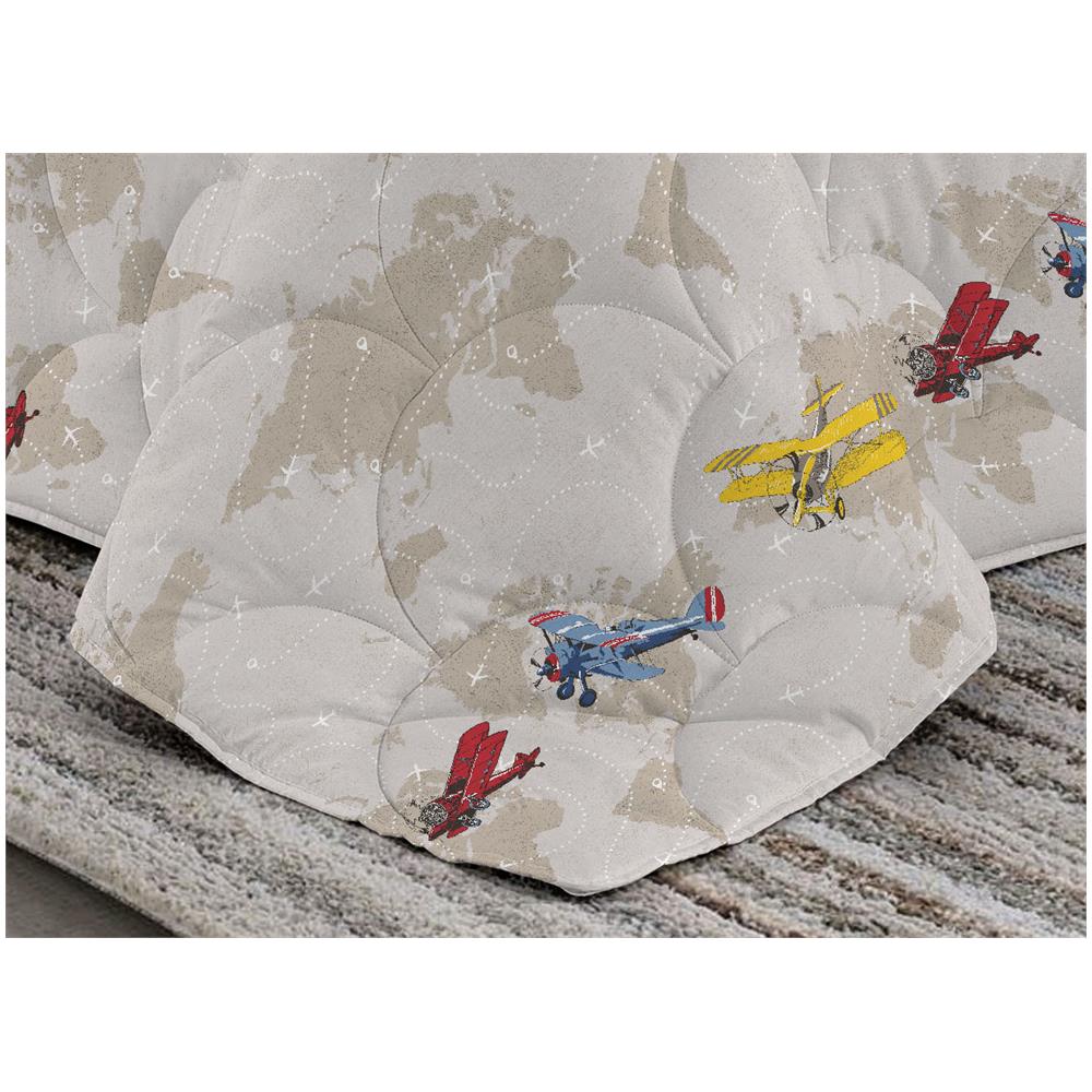 Trapuntino Piumino Estivo Linea Pensieri Delicati Disegno Aerei Colore Rosso Matrimoniale Rosso - Foto 2