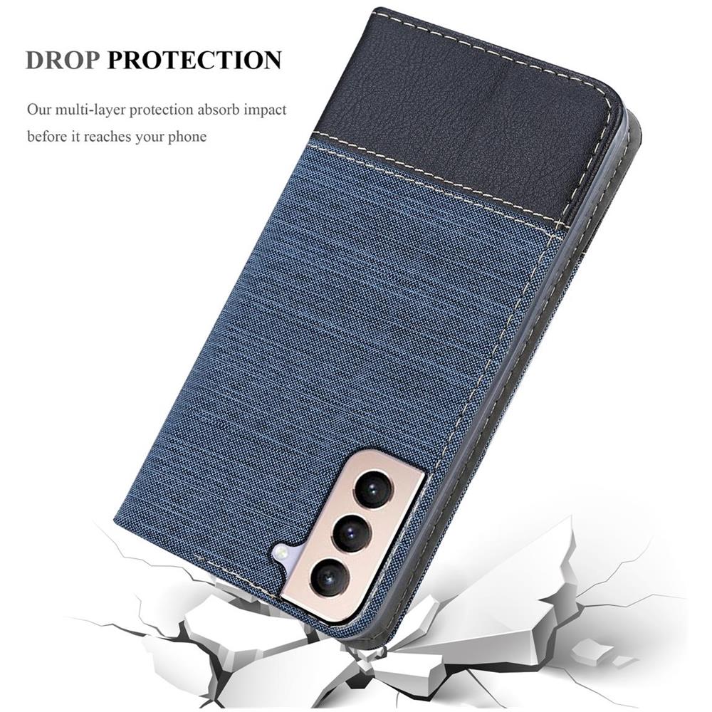 Custodia Compatibile Con Samsung Galaxy S21 Plus In Blu Scuro Nero - Coperchio Protettiva Con Chiusura Magnetica, Funzione Stand E Tasca Per Le Carte - Foto 8