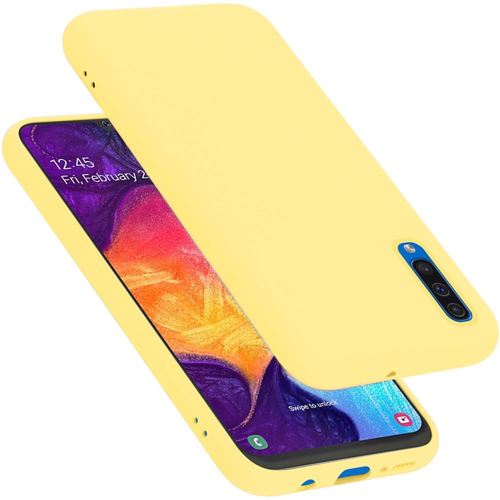 Custodia Compatibile Con Samsung Galaxy A50 / A50s / A30 In Liquid Giallo - Coperchio Protettivo In Silicone Tpu Flessibile - Foto 1