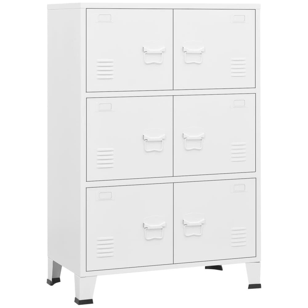 Armadio Classificatore Industriale Bianco 75x40x115 cm Metallo - Foto 2