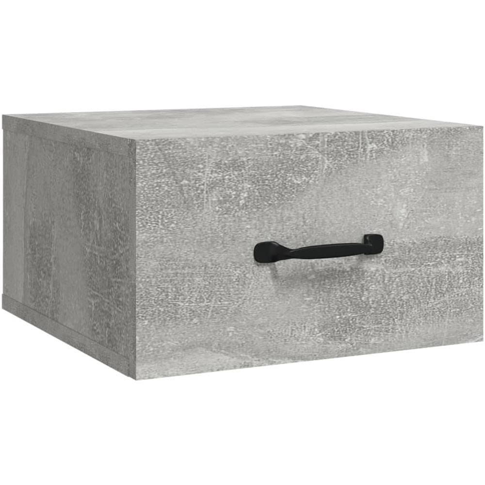 Comodino A Muro Grigio Cemento 35x35x20 Cm - Foto 1