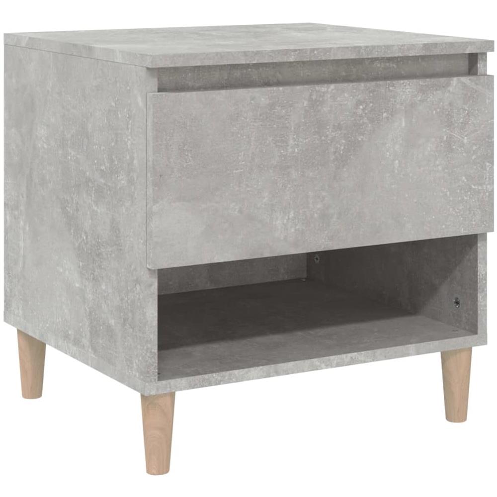 Comodino Grigio Cemento 50x46x50 Cm In Legno Multistrato - Foto 2