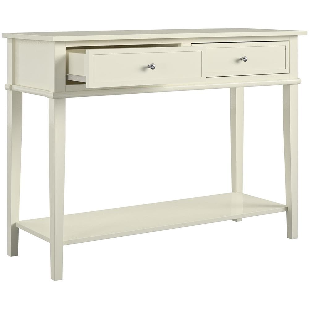 Franklin Consolle Con 2 Cassetti In Mdf Bianco - Foto 1