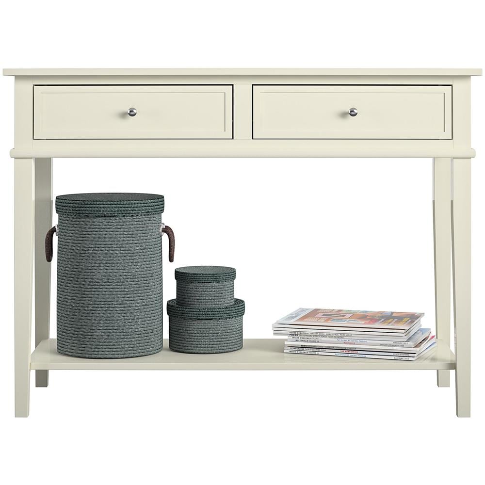 Franklin Consolle Con 2 Cassetti In Mdf Bianco - Foto 2