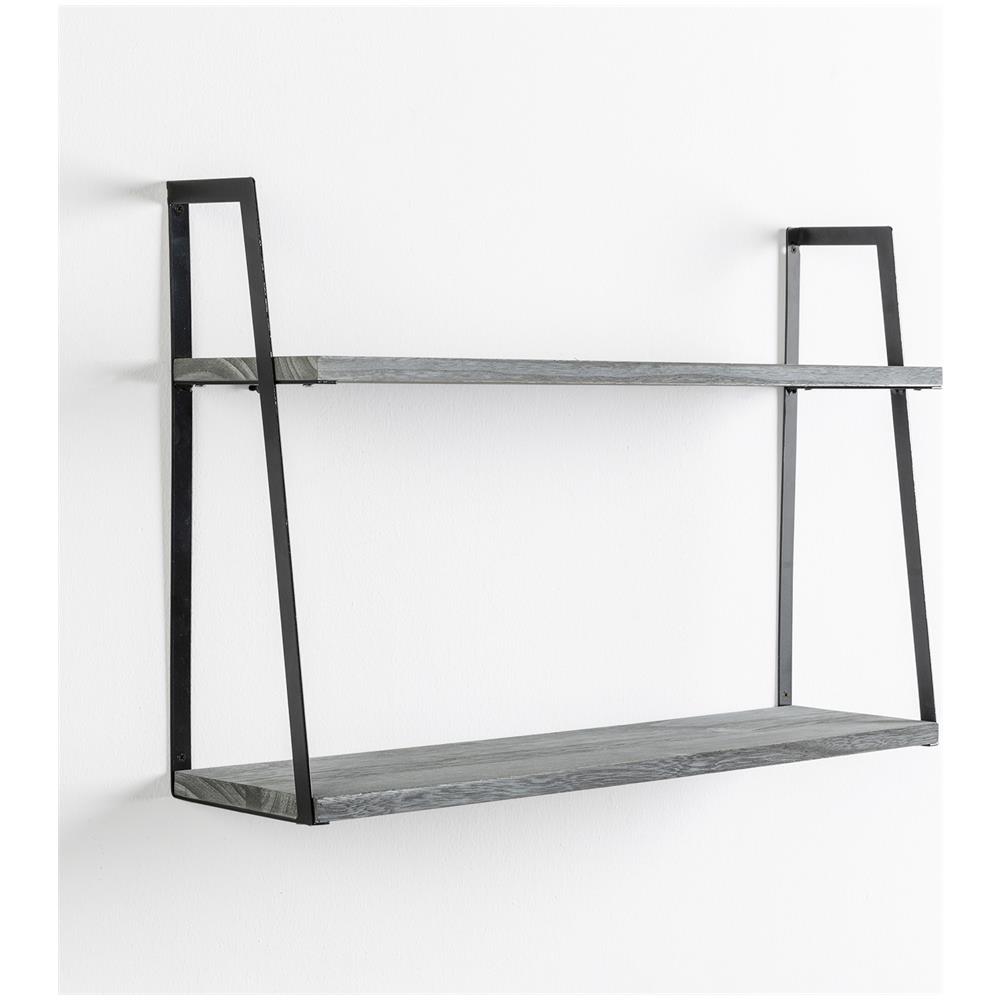 Scaffale Da Muro Eloi A 2 Livelli Grigio - Foto 1