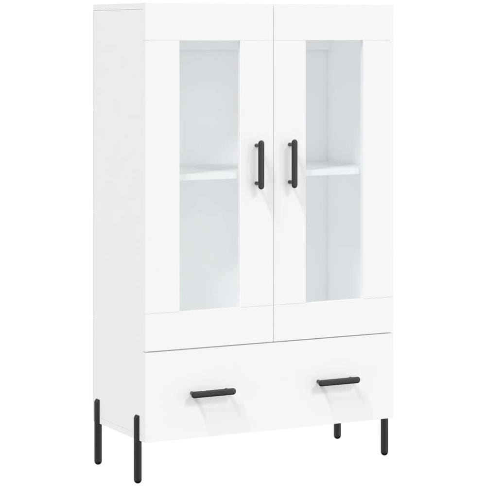Credenza Bianca 69,5x31x115 Cm In Legno Multistrato - Foto 2