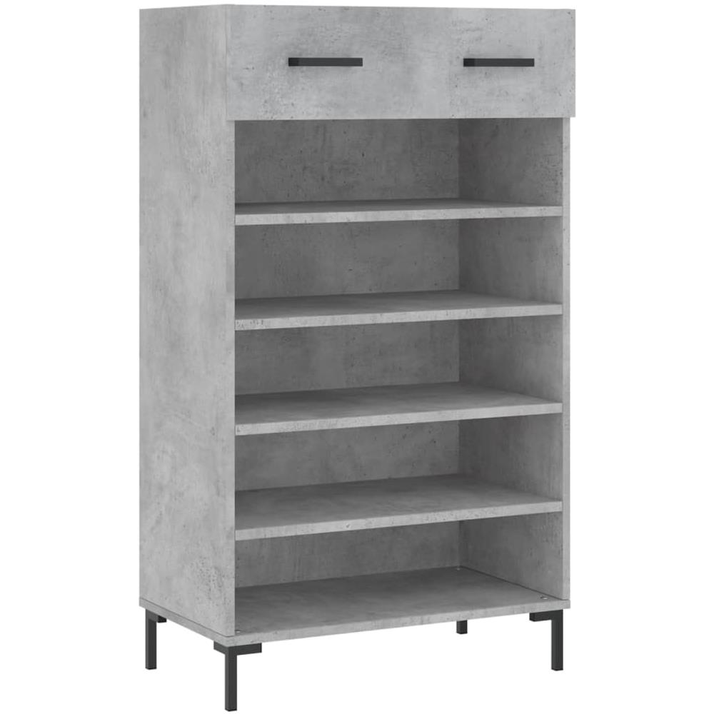 Scarpiera Grigio Cemento 60x35x105 Cm In Legno Multistrato - Foto 2