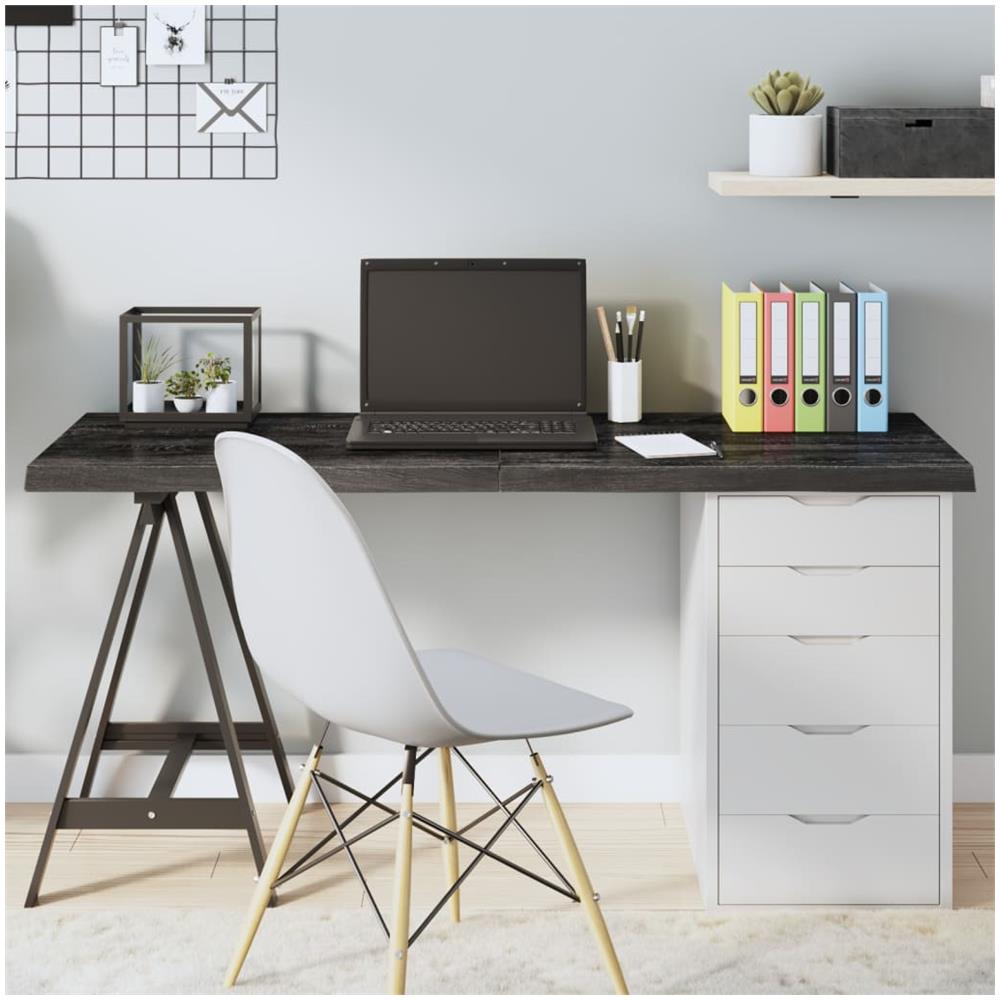 Piano Tavolo Marrone 140x50x (2-4) cm Rovere Massello Trattato - Foto 1