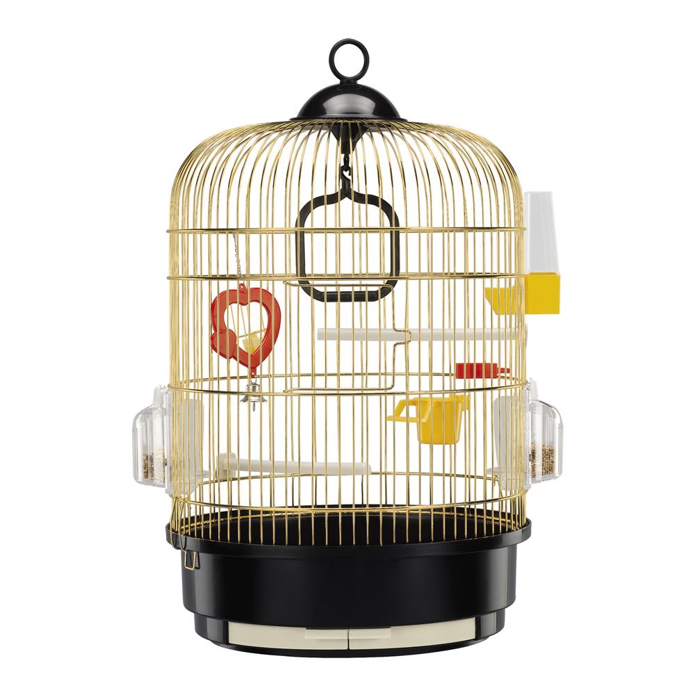 Gabbia Rotonda Per Canarini E Uccellini Esotici Regina Ottonata - Foto 2