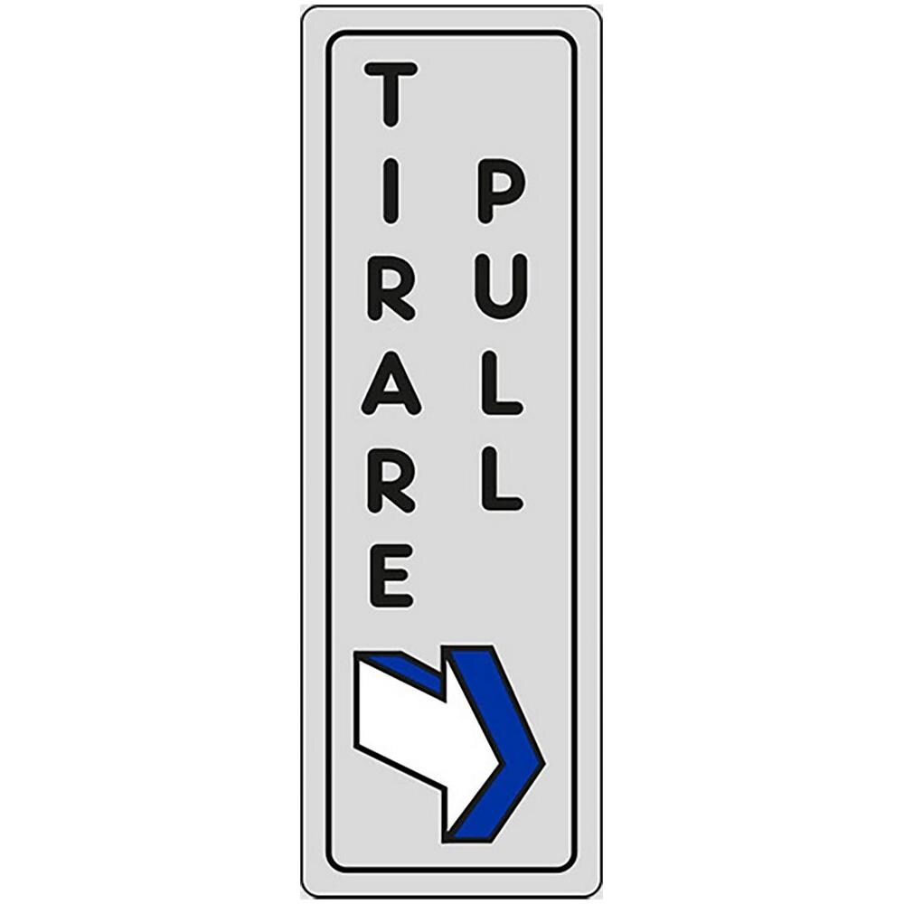 Adesivo Verticale Tirare Pull Porte Negozi Uffici 15cmx5cm - Foto 2