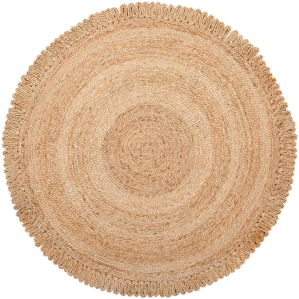 Tappeto Tondo In Iuta Ø140 Cm Beige Erence - Foto 1