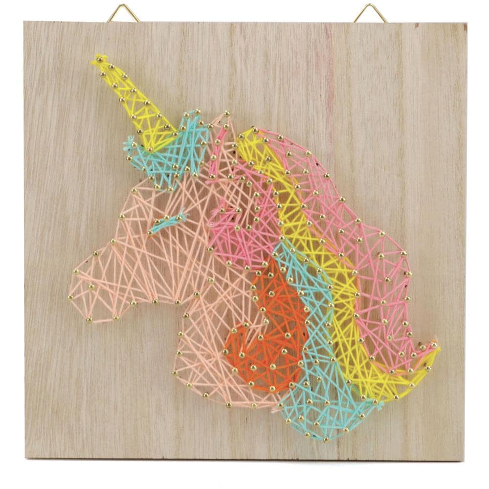 Scatola Con Telaio In Legno - String Art - Unicorne - Foto 1