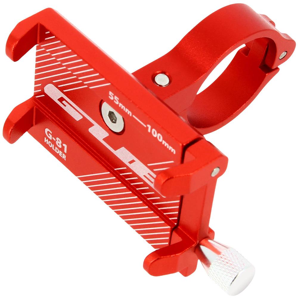 Supporto Bici Per Smartphone 55-100 Mm Di Larghezza Manubrio G-81 Acciaio Rosso - Foto 2