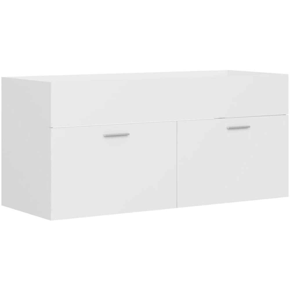 Mobile Lavabo Bianco 100x38,5x46 cm in Legno Multistrato - Foto 1