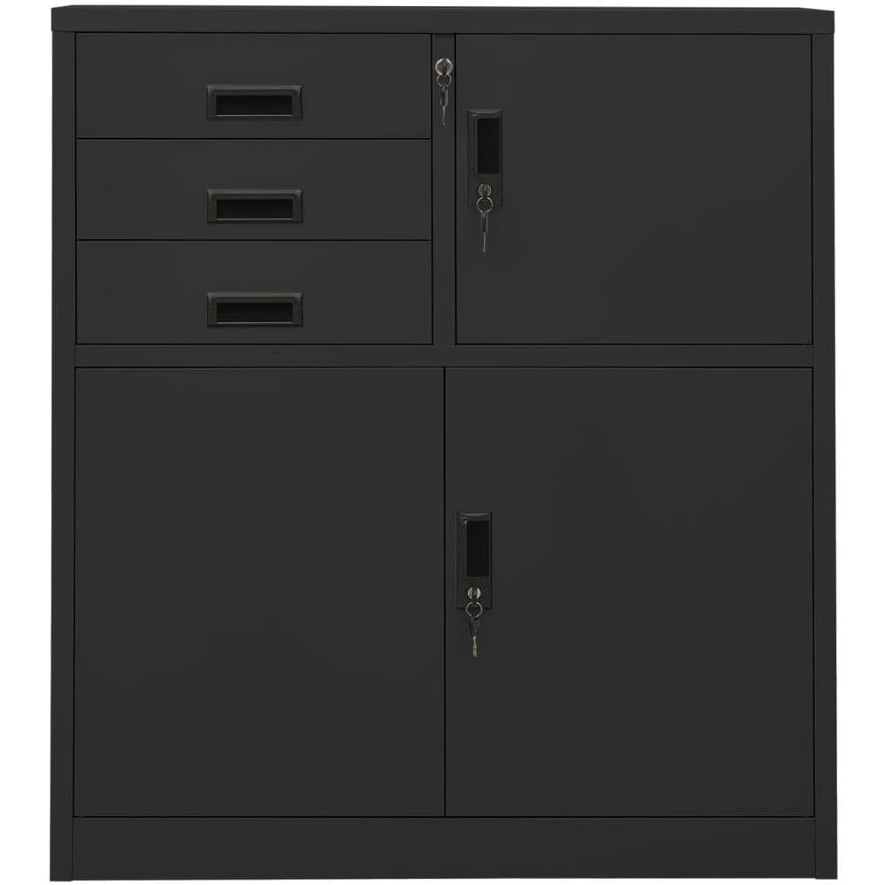 Armadio per Ufficio Antracite 90x40x102 cm in Acciaio - Foto 3