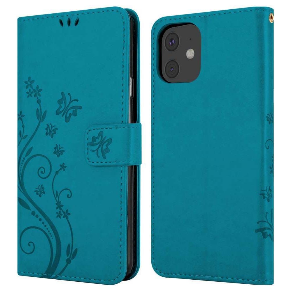 Cadorabo Custodia Compatibile Con Apple Iphone 11 (xi) In Blu Fiore - Coperchio Protettivo In Design Floreale Con Chiusura Magnetica, Funzione Stand E Slot Per Carte - Foto 8