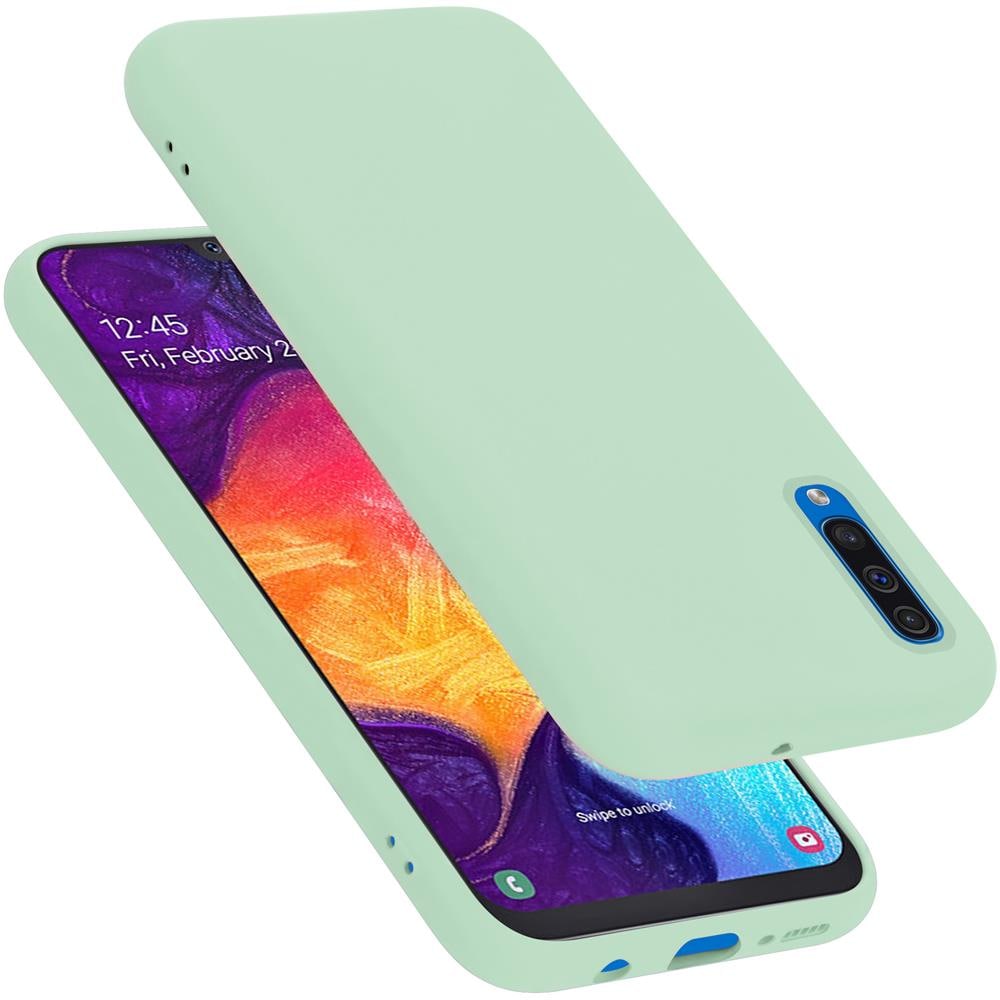 Custodia Compatibile Con Samsung Galaxy A50 / A50s / A30 In Liquid Verde Chiaro - Coperchio Protettivo In Silicone Tpu Flessibile - Foto 1