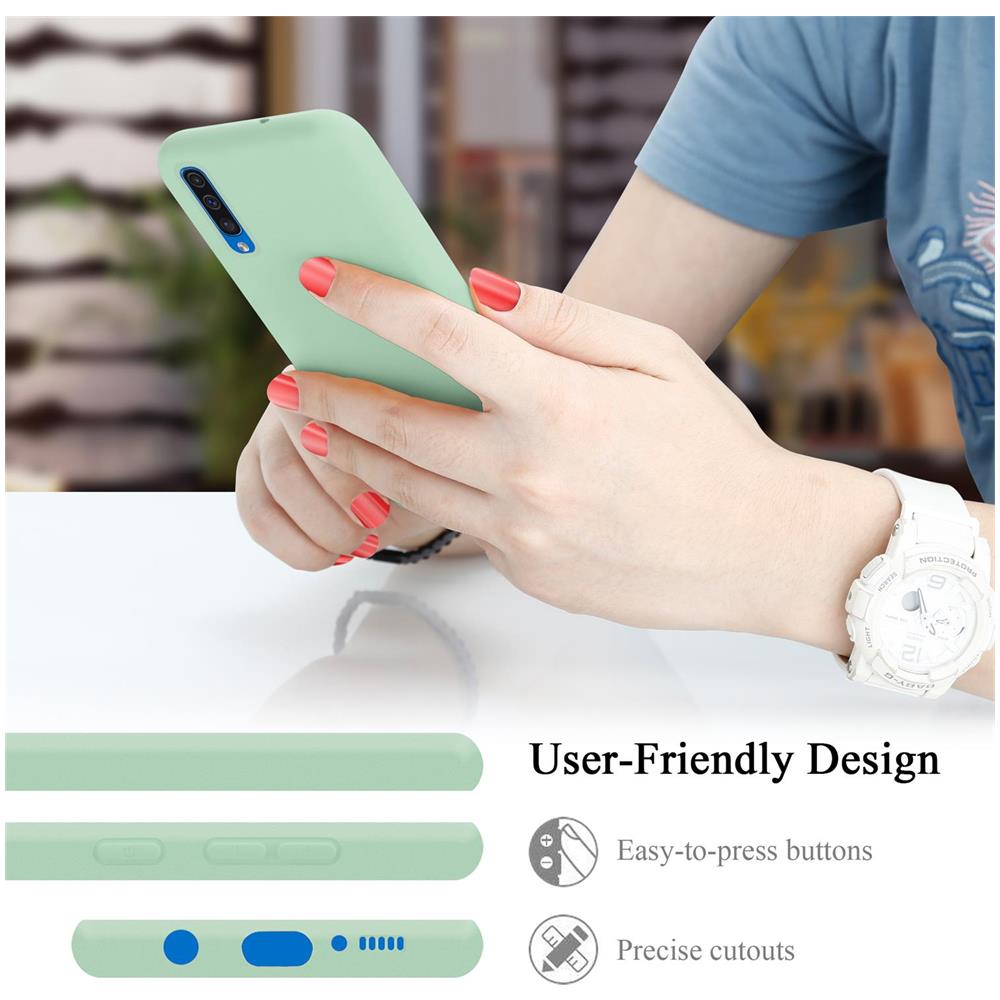 Custodia Compatibile Con Samsung Galaxy A50 / A50s / A30 In Liquid Verde Chiaro - Coperchio Protettivo In Silicone Tpu Flessibile - Foto 7