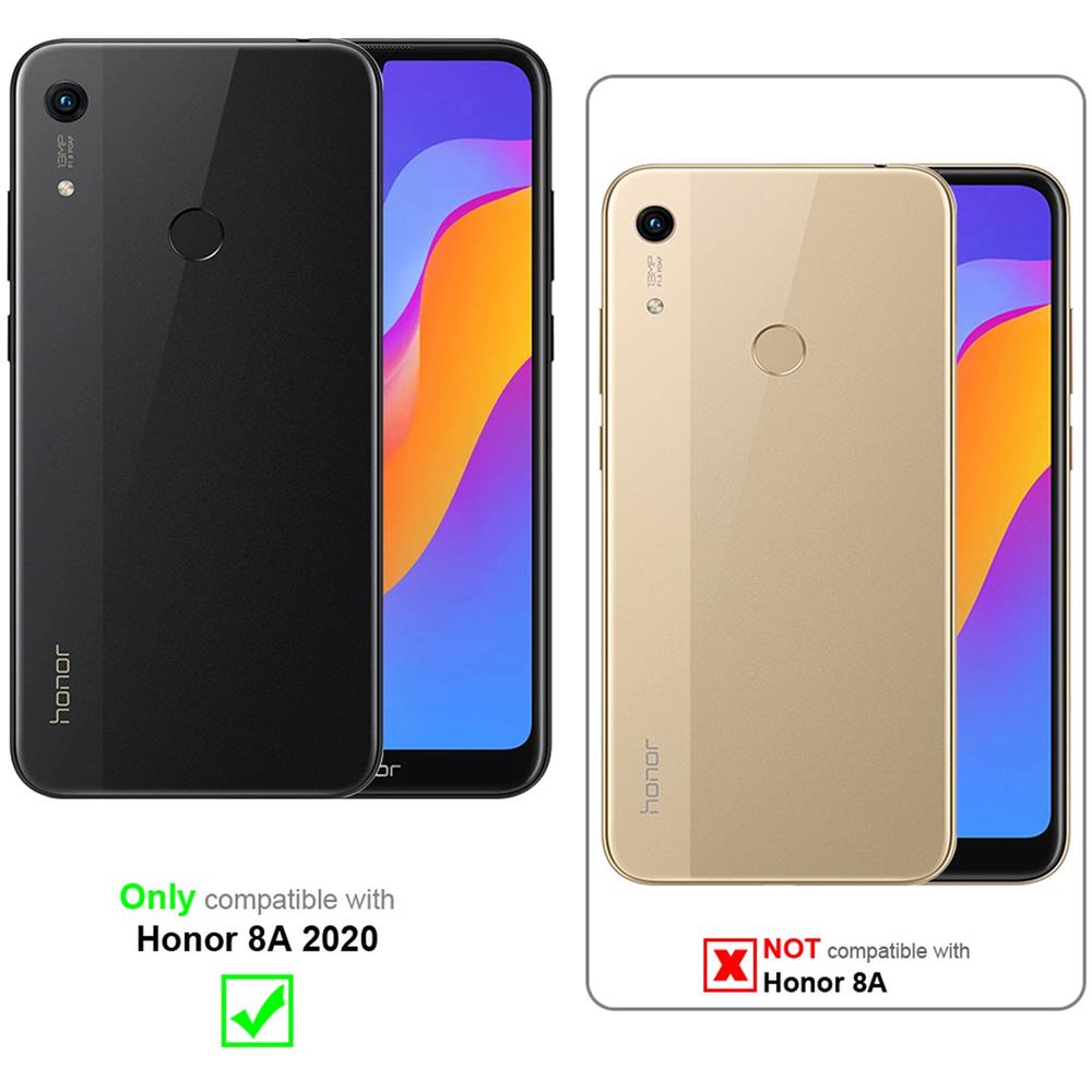 Pellicola Armatura A Schermo Intero Compatibile Con Honor 8a 2020 In Trasparente Con Nero - Vetro Temperato (tempered) Di Protezione Del Display In Durezza 9h Con 3d Touch - Foto 2
