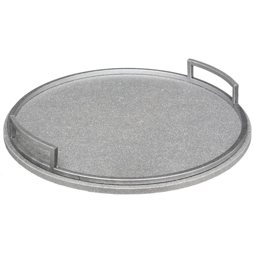 Vassoio Decorativo Argento Con Manici, Ø 37,5 Cm - Foto 1