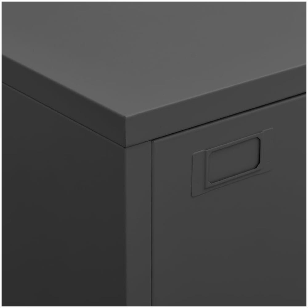 Schedario Industriale Antracite 75x40x115 Cm In Metallo - Foto 3