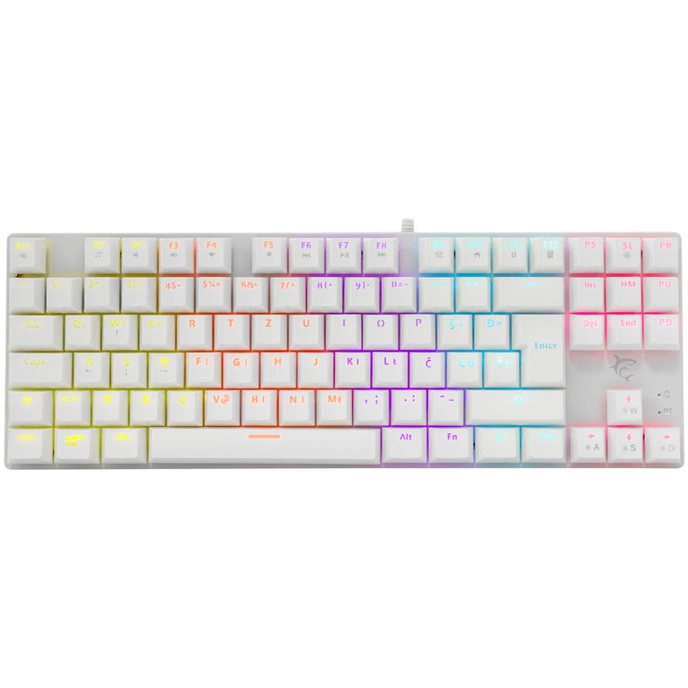 Tastiera Gaming Meccanica Usb Anti Ghosting Rgb Led 87 Tasti Bianco, Commandos - Foto 1