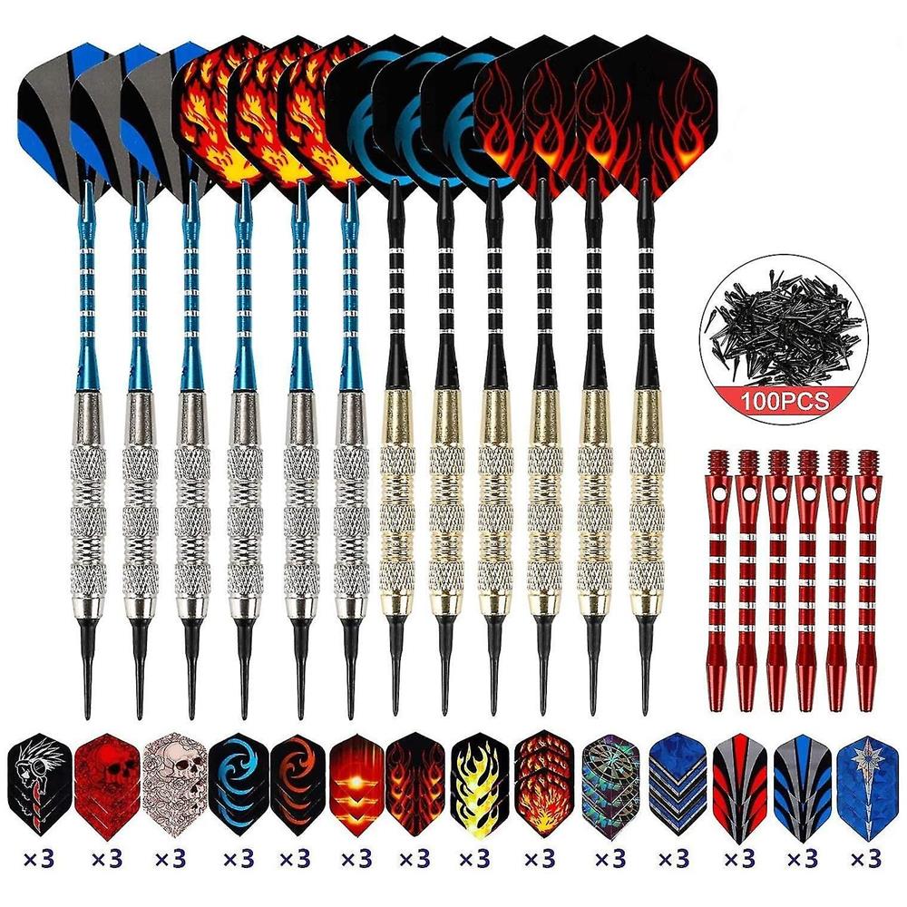 8 Flight - Bersaglio Freccette Di Plastica 8 Volo Nero Corti 225 Millimetri Dart Alberi Spin Version 5050807041053