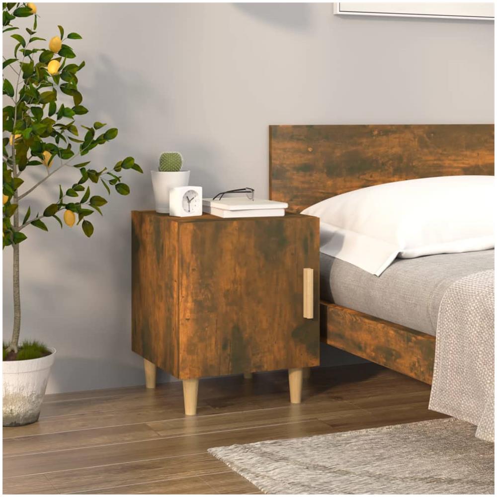 Comodini 2 Pz Rovere Fumo In Legno Multistrato - Foto 7