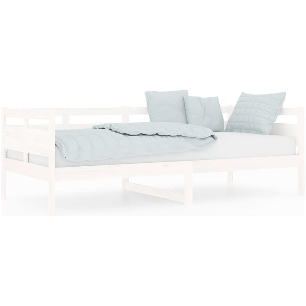 Dormeuse Bianca In Legno Massello Di Pino 90x200 Cm - Foto 2